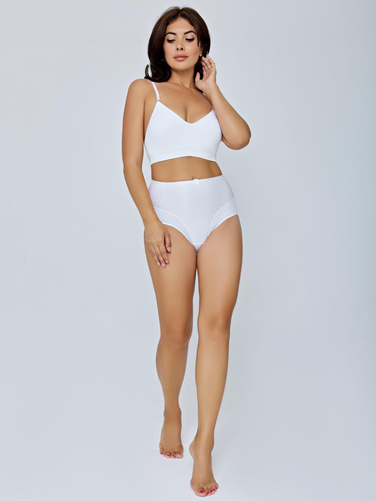 440489 DU1025 Трусы коррекция женские WHITE