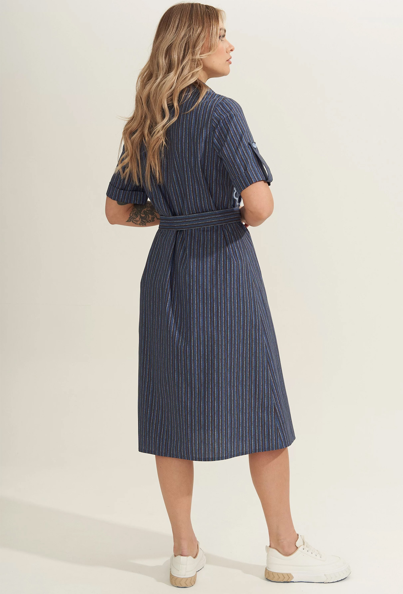 ст. цена2499руб.! Платье Gizart 5120 синий полоска