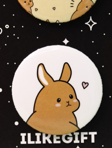 Набор значков 3 шт. iLikeGift Аниме «Hare»