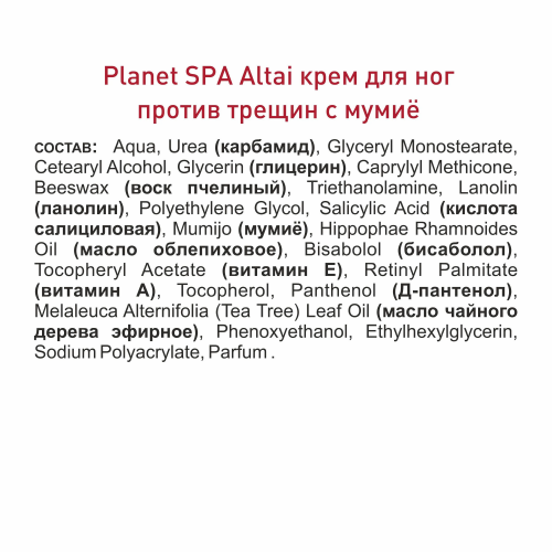 Подарочный набор для ухода за руками и ногами с алтайским мумиё Planet SPA Altai