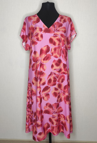 Платье Bazalini 4535 розовый цветы