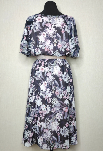 Платье Bazalini 4727 фиолетовый цветы