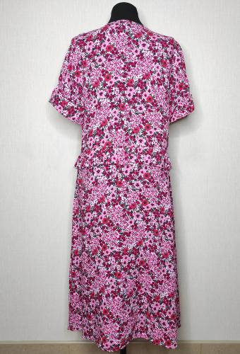 Платье Bazalini 4580 розовый цветы