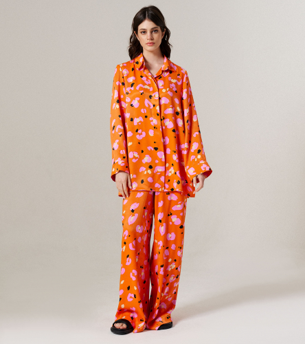 Комплект женский (блузка, брюки) ПА 149220wОранжевый
