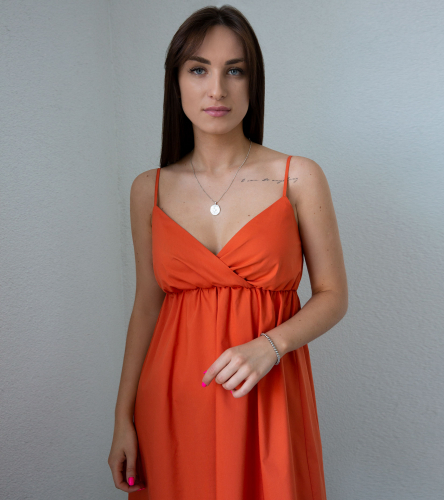 Платье женское ПА 104080wОранжевый