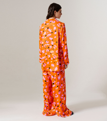 Комплект женский (блузка, брюки) ПА 149220wОранжевый