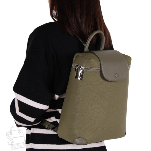 Рюкзак женский кожаный 7138VG green Vitelli Grassi