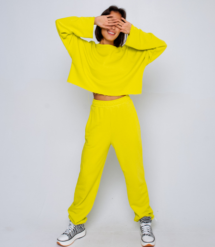 Спортивный костюм #БШ1569, жёлтый