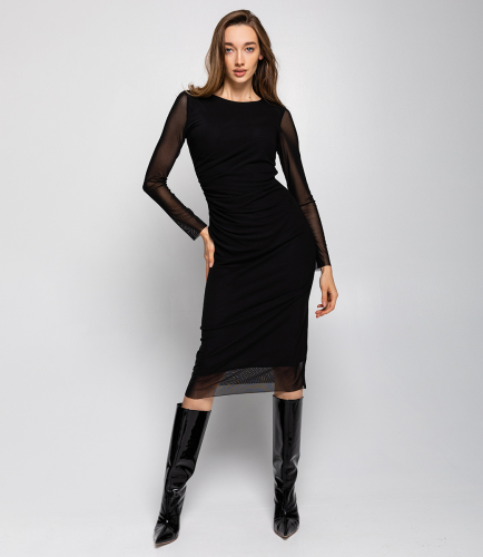 Платье #БШ2055-2, чёрный