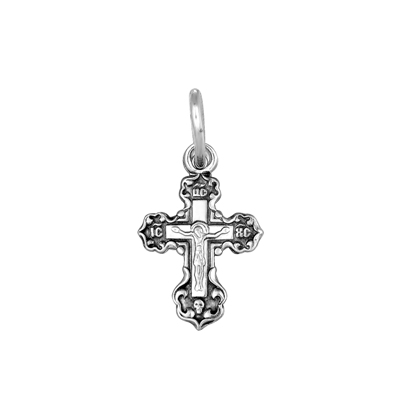 1-116-3.55 116.55 крест из серебра частично черненый штампованный