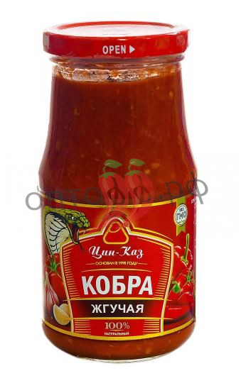 Цин-каз соус томатный Кобра жгучая 345гр ст/б(кор*15)