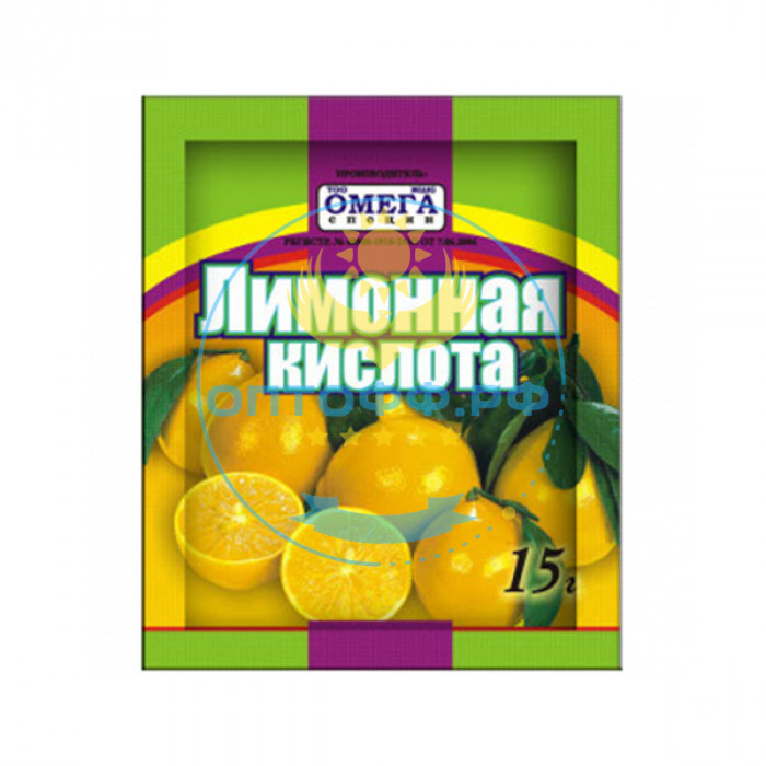 Омега Лимонная кислота 15гр.(кор*200)