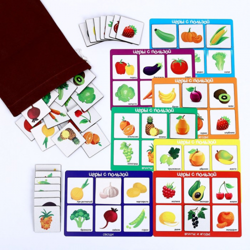 Игра настольная лото «Овощи и фрукты»