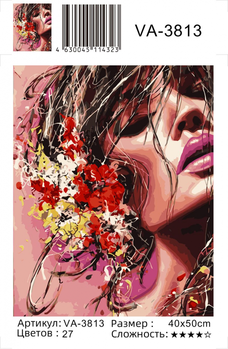 Картина по номерам на холсте и подрамнике 40х50 см