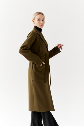 Пальто женское демисезонное 25550 (хаки)