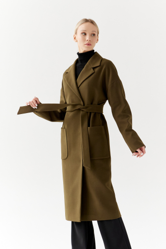 Пальто женское демисезонное 25550 (хаки)