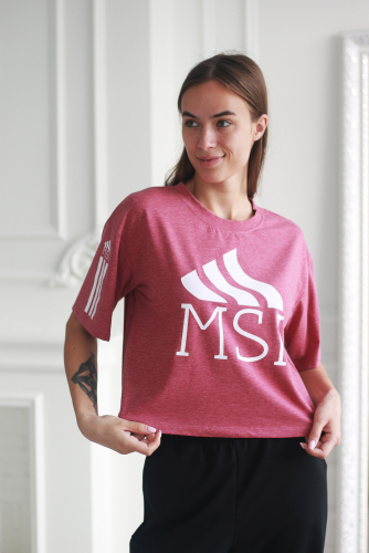 Коллекция MSI футболка Shortend (Шотенд-Укороченный) № 14 372 31big марсала
