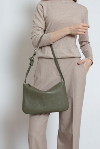 Сумка: Женская кожаная сумка Richet 3193LN 630 зеленый