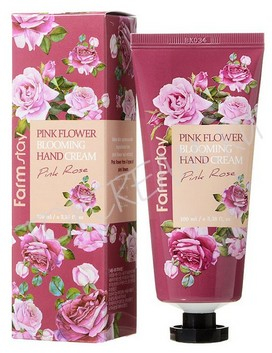 Крем для рук розовые цветы FARMSTAY Pink Flower Blooming Hand Cream Pink Rose