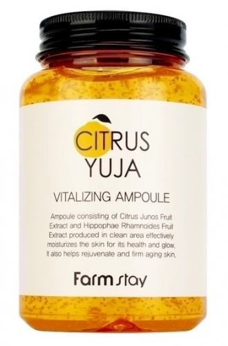 Эссенция ампульная освежающая с экстрактом юдзу FARMSTAY Citrus Yuja Vitalizing Ampoule
