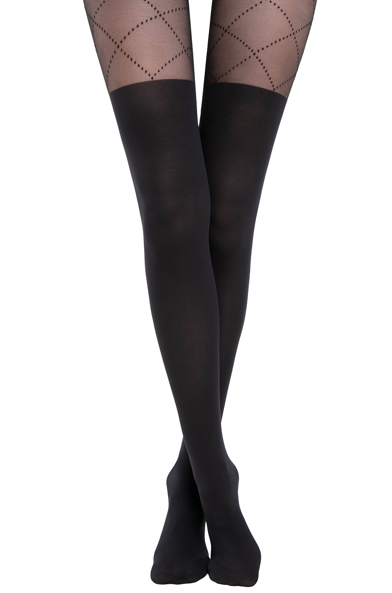 Плотные эластичные фантазийные колготки 50 ден Conte Elegant