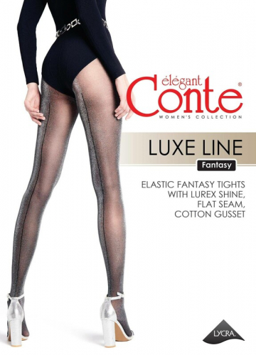 Фантазийные CONTE LUXE LINE Колготки с люрексом и имитацией шва