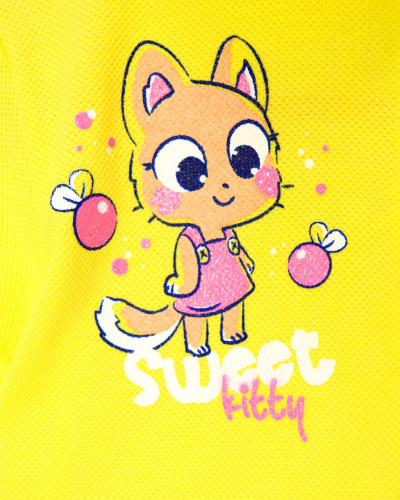 ПЛАТЬЕ 2141-119 Sweet kitty желтый