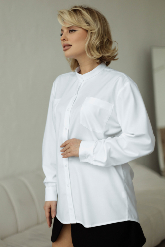 Женские белые блузки с длинным рукавом Валерия