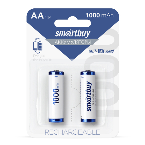 Аккумулятор AA Smartbuy 1000 mAh BL2 (2/24)