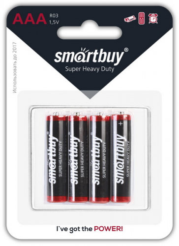 Батарейка Smartbuy R03 AAA BL4 (4/48/960) SBBZ-3A04B