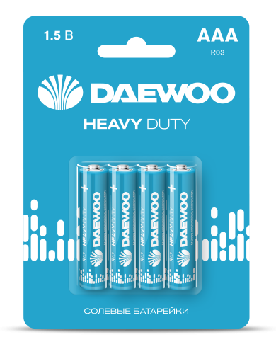 Батарейка Daewoo R03 AAA BL4 (4/40/960)