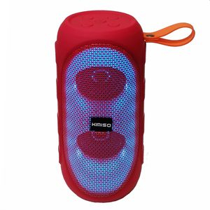 Колонка Kimiso KMS-173 (Bluetooth/RGB подсветка/зарядка через Type-C) красная