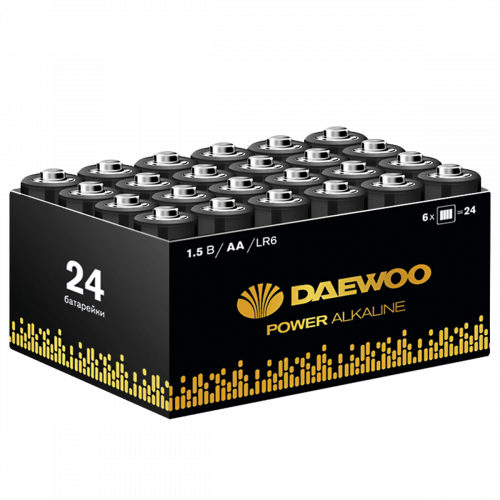 Батарейка Daewoo LR06 AA Power Alkaline (уп.24 штуки) (24/576) АКЦИЯ!!! до 31.01.24