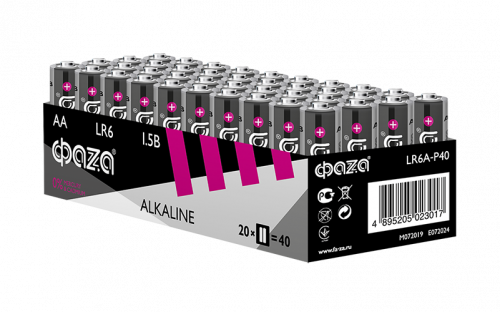 Батарейка Фаza LR06 AA Alkaline SR4 (40//800)