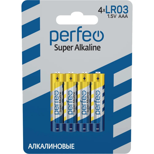 Батарейка Perfeo LR03 AAA Super Alkaline BL4 (4/120)