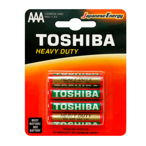 Батарейка Toshiba R03 AAA BL4 (4/40/200)