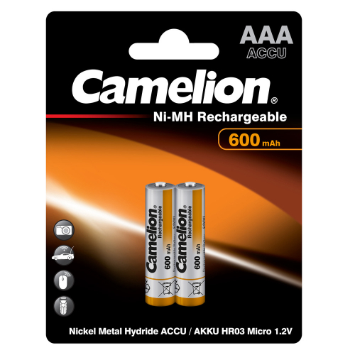 Аккумулятор AAA Camelion 600 mAh BL2 (2/24)