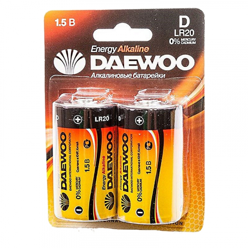 Батарейка Daewoo LR20 Energy Alkaline BL2 (2/12)