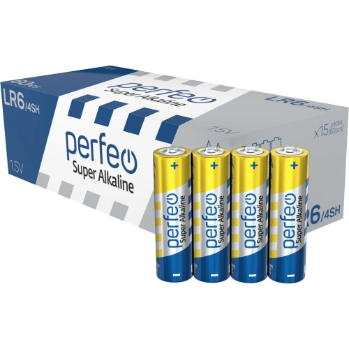Батарейка Perfeo LR06 AA Super Alkaline SR4 (60) (720)