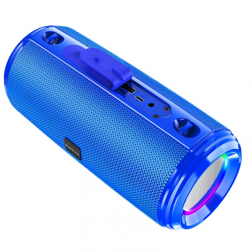 Колонка Borofone BR13, BT-Колонка 2x5W /USB /TF /AUX /светомузыка, синяя