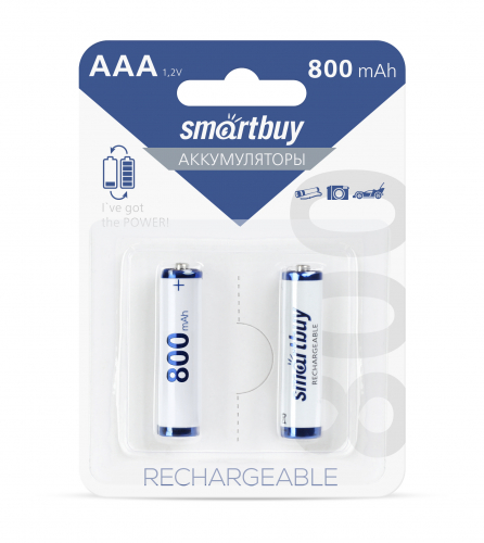 Аккумулятор AAA Smartbuy 800 mAh BL2 (2/24)