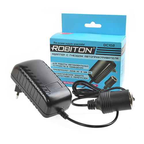 Имитатор прикуривателя Robiton DC102 с гнездом прикуривателя (из 220V в 12V 4A)