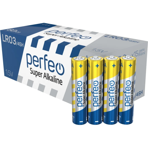 Батарейка Perfeo LR03 AAA Super Alkaline SR4 (60/960)