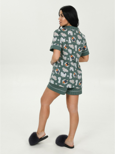 Нимфа пижама женская (зеленый)
