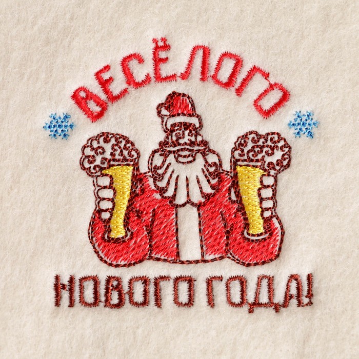 Рукавица для бани с шелкографией