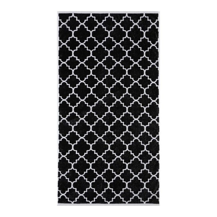 Полотенце махровое Этель Ornament, 70×130 см, 100% хлопок, 420 г/м², чёрно-белое