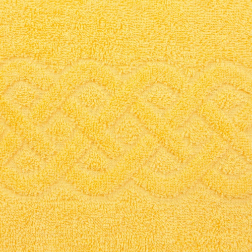 Полотенце махровое жаккард банное Plait, размер 70х130 см, 350 г/м2, цвет жёлтый