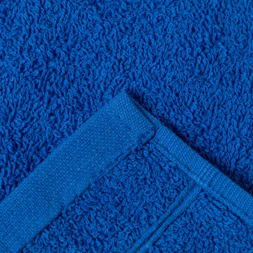 Полотенце махровое перманент, размер 70х140 см, хлопок 100%, 400г/м2, цвет синий