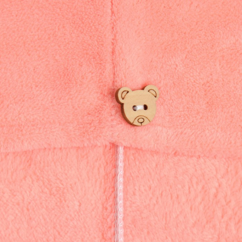 Полотенце-чалма для сушки волос Этель цвет светло-розовый, 65*25 см, 100% п/э