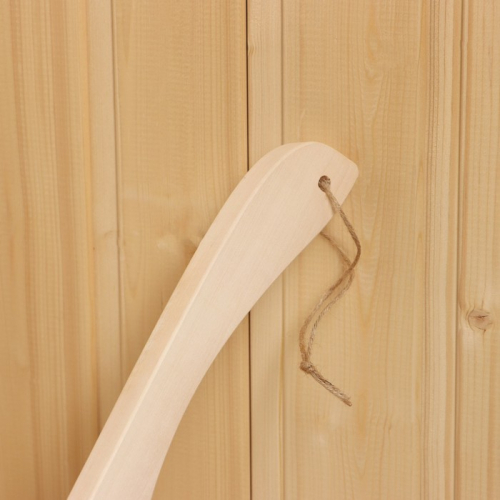 Ковш-черпак из липы 1.5л, 48 см, нержавеющий обруч, с горизонтальной ручкой